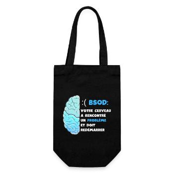 Votre cerveau a rencontré un problème. BSOD - Sac à bouteille - noir - Devant