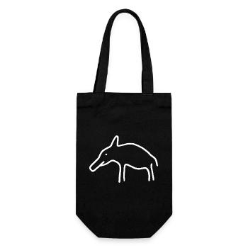 Wild boar - Gift Bag for Bottles - black - Front
