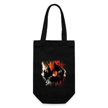 Vinyl records love - Gift Bag for Bottles - black - Front