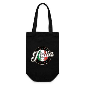 Italien - Geschenkbeutel für Flaschen - Schwarz - Vorne