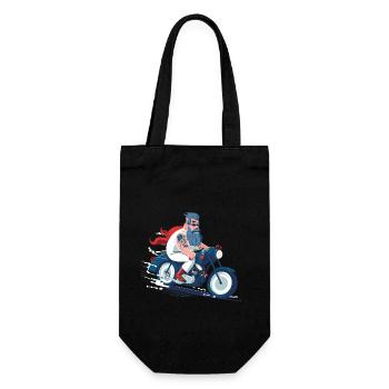 Motorcycle Grandpa - Gift Bag for Bottles - black - Front