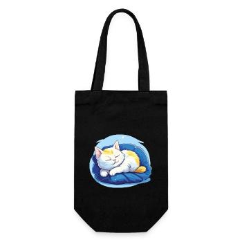 Sleeping Cat Official Sleep Shirt Kitten - Gift Bag for Bottles - black - Front