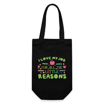 Montessori Teacher - Gift Bag for Bottles - black - Front