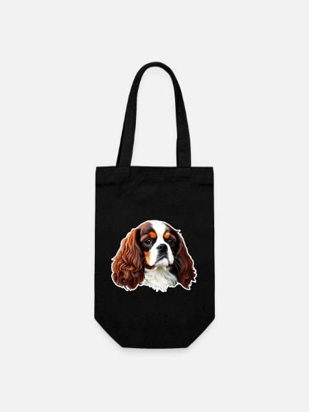 Cavalier King Charles Spaniel - Geschenkbeutel für Flaschen - Schwarz