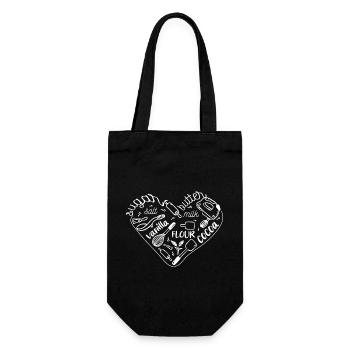 Cœur pour la cuisson - Sac à bouteille - noir - Devant