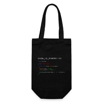 Code is poetry.cs - Gift Bag for Bottles - black - Front