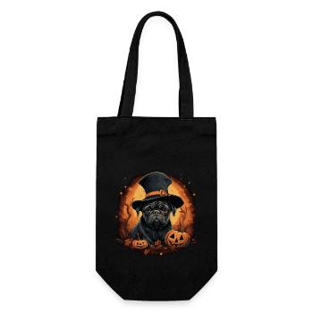 Cute Halloween Pug - Gift Bag for Bottles - black - Front