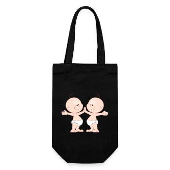 "DoubleJoy" Baby Twins - Gift Bag for Bottles - black - Front