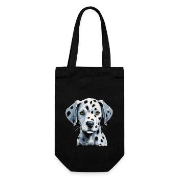 Chiot dalmatien mignon - Sac à bouteille - noir - Devant