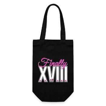 Finally XVIII 18 - Geschenkbeutel für Flaschen - Schwarz - Vorne