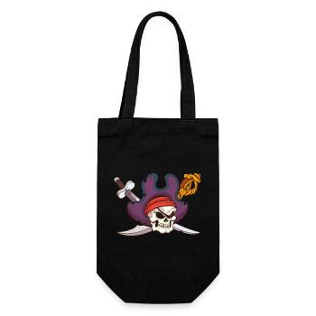 Piratenschädel - Geschenkbeutel für Flaschen - Schwarz - Vorne