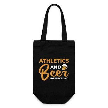 Athletics and Beer perfectday Leichtathletik - Geschenkbeutel für Flaschen - Schwarz - Vorne