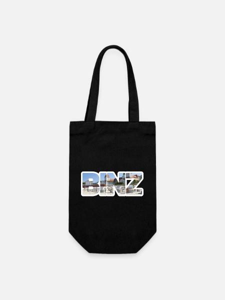 BINZ Schriftzug mit Motiv - Geschenkbeutel für Flaschen - Schwarz