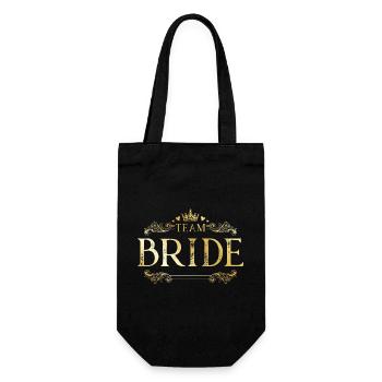 Team Bride - Geschenkbeutel für Flaschen - Schwarz - Vorne