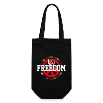Freedom - Geschenkbeutel für Flaschen - Schwarz - Vorne