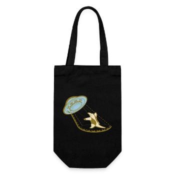 Tamandua Little anteater against UFO - Gift Bag for Bottles - black - Front