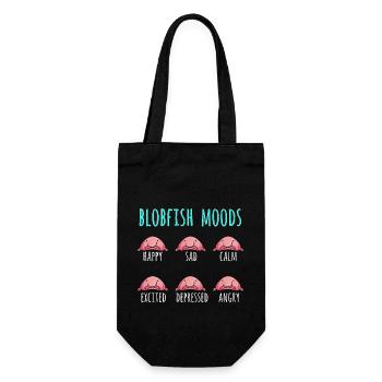 Blob fish - Gift Bag for Bottles - black - Front