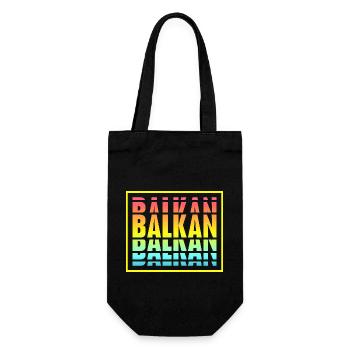 Balkan Urlaub Reise Kroatien Serbien Brate - Geschenkbeutel für Flaschen - Schwarz - Vorne