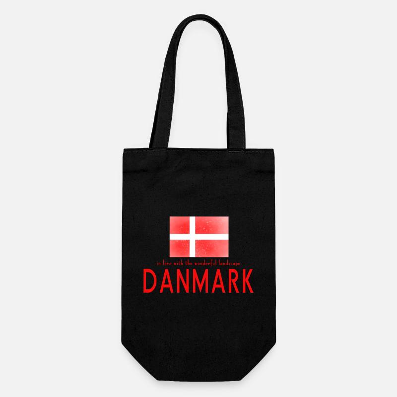 Danmark Dänemark - Geschenkbeutel für Flaschen - Schwarz