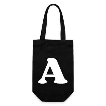Buchstabe a - Geschenkbeutel für Flaschen - Schwarz - Vorne