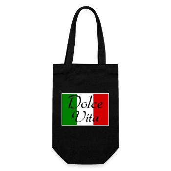 Dolce Vita - Geschenkbeutel für Flaschen - Schwarz - Vorne