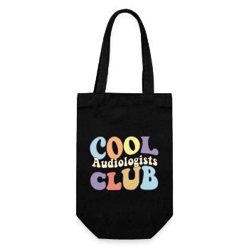 Cool Audiologist Club Ear Doctor Squad Audiology - Gift Bag for Bottles - black - Front