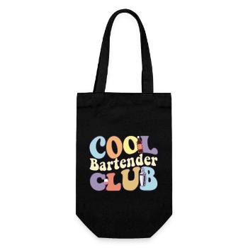 Cool Bartender Club Bartending Mixologist Team - Geschenkbeutel für Flaschen - Schwarz - Vorne