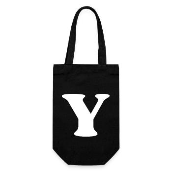 Letter y - Gift Bag for Bottles - black - Front