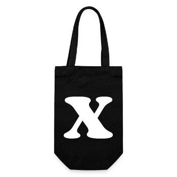 Letter x - Gift Bag for Bottles - black - Front