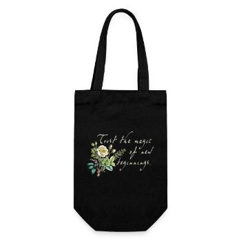 New Beginnings - Gift Bag for Bottles - black - Front