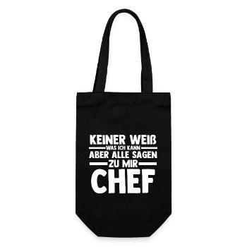 Arbeit Kollegen Büro Teamleiter Führungskraft Chef - Geschenkbeutel für Flaschen - Schwarz - Vorne