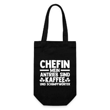 Arbeit Kollegen Büro Teamleiter Führungskraft Chef - Geschenkbeutel für Flaschen - Schwarz - Vorne