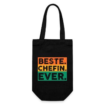 Arbeit Kollegen Büro Teamleiter Führungskraft Chef - Geschenkbeutel für Flaschen - Schwarz - Vorne
