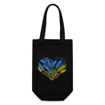 Valeewear - Stay with Ukraine - Geschenkbeutel für Flaschen - Schwarz - Vorne