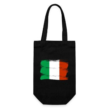 Drapeau de l’Italie Drapeau italien Vintage Look vieilli - Sac à bouteille - noir - Devant