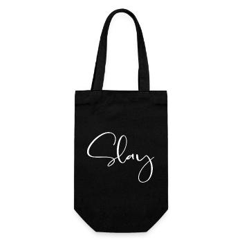 Slay - youth word - Gift Bag for Bottles - black - Front