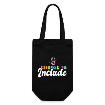 Special Education Teacher Choose to Include SPED - Gift Bag for Bottles - black - Front