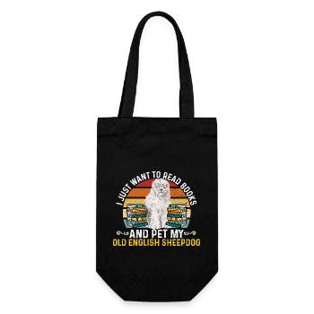 Old English Sheepdog Sheepie Bobtail - Gift Bag for Bottles - black - Front