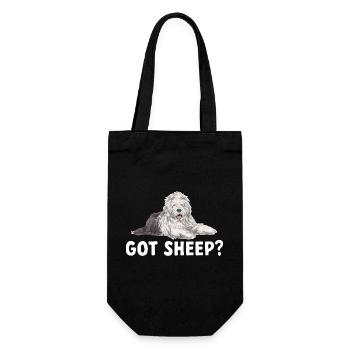 Vieux chien de berger anglais Sheepie Bobtail - Sac à bouteille - noir - Devant