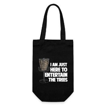 I Am Just Here To Entertain The Trees - Geschenkbeutel für Flaschen - Schwarz - Vorne