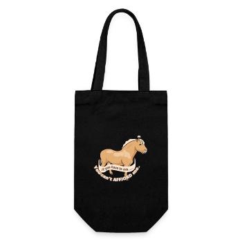 Funny Fjord Horse - You Can't Affjord Me - Gift Bag for Bottles - black - Front
