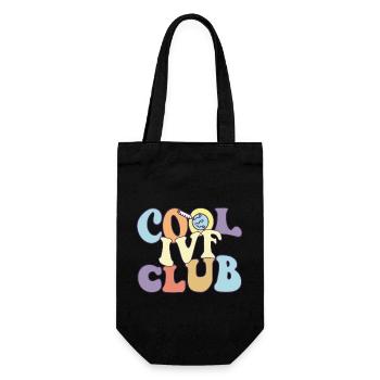 Cool IVF Club IVF Mom Dad Transfer Day Surrogate - Geschenkbeutel für Flaschen - Schwarz - Vorne