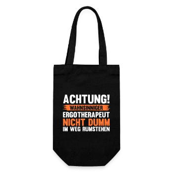 Ergotherapie Ergotherapeut - Geschenkbeutel für Flaschen - Schwarz - Vorne