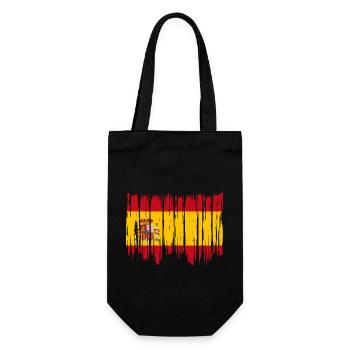 Drapeau de l’Espagne Drapeau espagnol Vintage Look en détresse - Sac à bouteille - noir - Devant