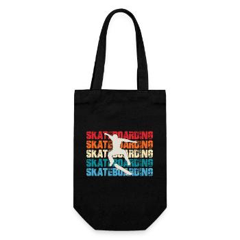 Skating Skateboard Sport Fun - Geschenkbeutel für Flaschen - Schwarz - Vorne