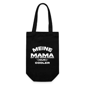 Mutter Spruch Geschenk Mama Muttertag - Geschenkbeutel für Flaschen - Schwarz - Vorne