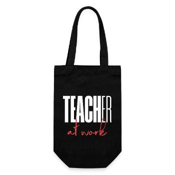 Enseignant au travail - Sac à bouteille - noir - Devant