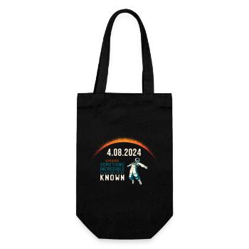 April 8th, 2024. Something Incredible is Waiting - Gift Bag for Bottles - black - Front