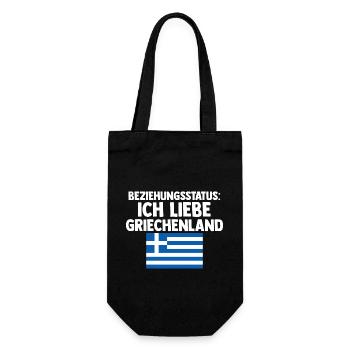 Griechen Grieche Griechenland - Geschenkbeutel für Flaschen - Schwarz - Vorne