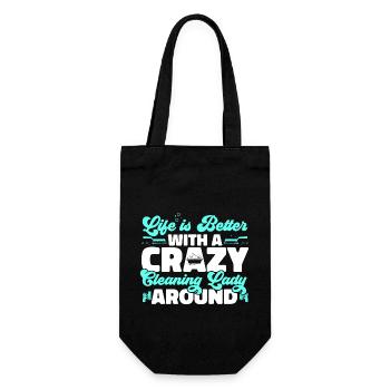 Domestic help, cleaner, housekeeper - Gift Bag for Bottles - black - Front